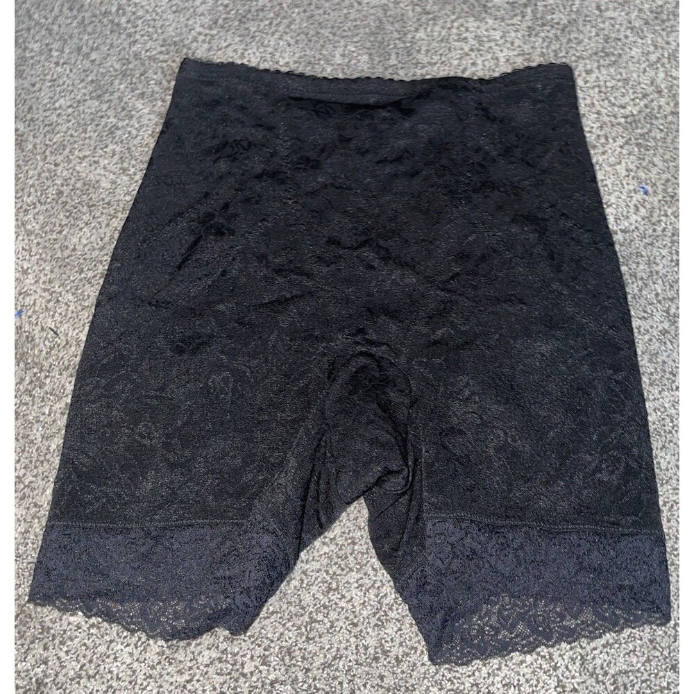 Heavenly Black Lace Trim Shapewear Slip Shorts Anti Chafe Boyshort Bike Shorts
